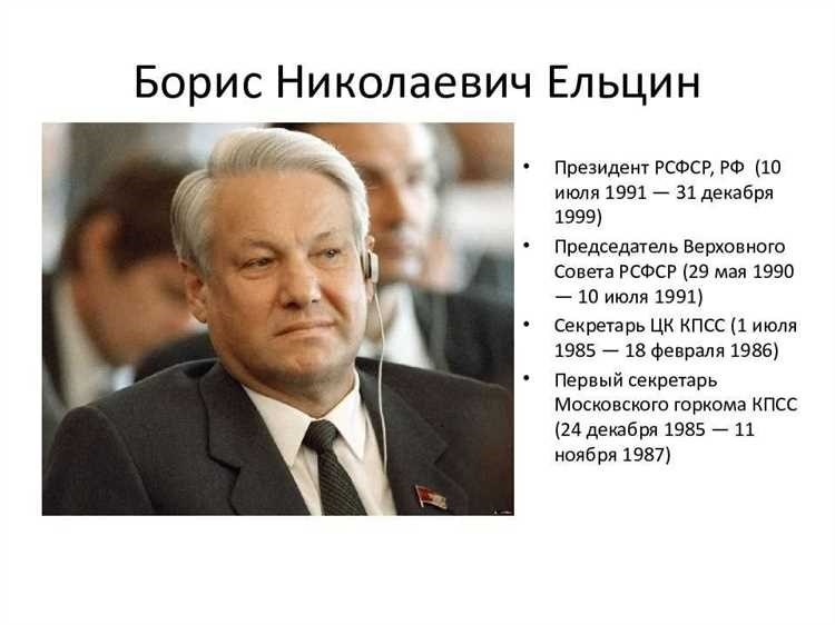 Первый президент российской федерации история достижения биография